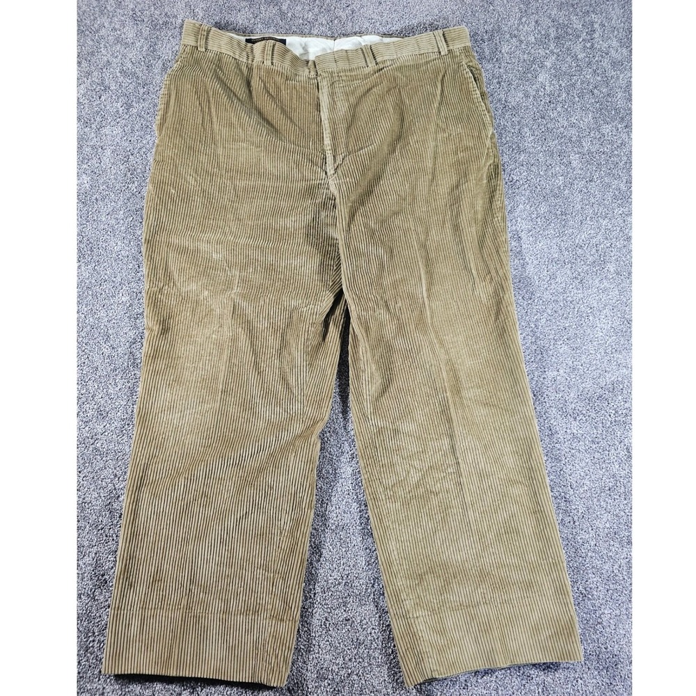 Brooks‎ Brothers Corduroy Pants Mens 42 Tan Wide Wale Straight Leg Made in USA